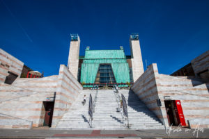 Steps up to the Palacio de Festivales de Cantabria, Santander Spain
