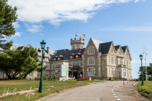 View up the driveway to the Palacio de la Magdalena, Santander Spain
