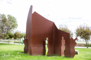 Metal sculpture: En Memoria de las Víctimes del Terrorismo, Santander Cantabria Spain
