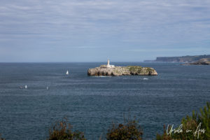 Mouro Island from the Peninsula de la Magdalena, Santander Spain