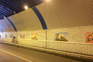 Don Quixote pictures in el túnel del Pasaje de Peña, Santander Spain