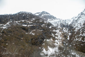 Rail-Line on the hill above Kjosfossen, Norway