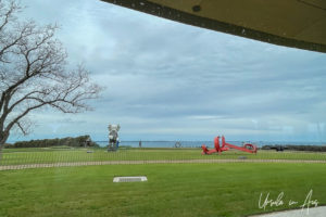 Sculptures on the lawn from the Pt Leo restaurant, Victoria, Australia