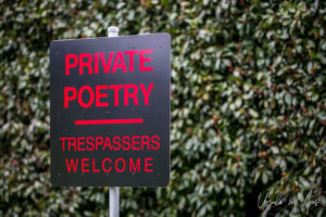 Private poetry by Richard Tipping, Pt Leo Sculpture Park, Victoria, Australia