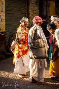 Three men in turbans, Haridwar, India