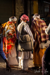 Three men in turbans, Haridwar, India
