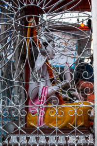 Image of Shiva behind a screen, Haridwar India
