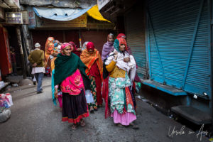 Women in layers of clothing, Haridwar, India