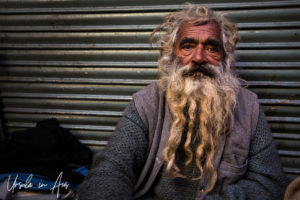 Portrait: Man in a long beard, Haridwar India