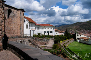 Looking back over the Convent of Santo Domingo, Cusco, Peru