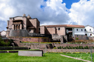 The facade of the Coricancha; Santo Domingo del Cusco, Peru