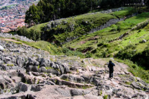 View down from Q'enqo, Cusco, Peru