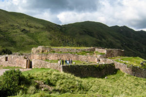 Stone walls of Tambomachay, Cusco, Peru
