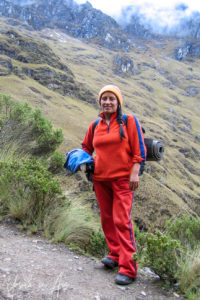 Portrait: female Quechua guide, the Inca Trail, Peru.