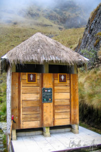 A wooden toilet block, the Inca Trail, Peru