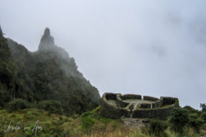 Looking down on Runkoruoay on the Inca Trail, Peru