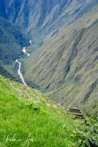 The Urubamba Gorge from Wiñay Wayna, the Inca Trail, Peru