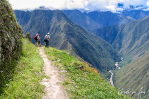 The Urubamba Gorge from Wiñay Wayna, the Inca Trail, Peru