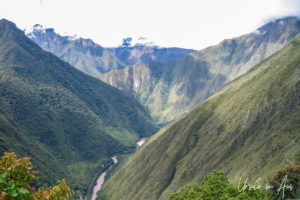 View Down from Wiñay Wayna, the Inca Trail, Peru