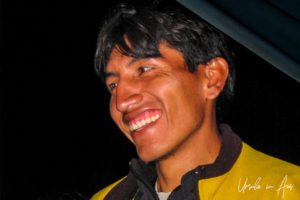 Portrait: smiling Peruvian man, Aguas Calientes