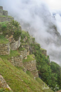 Terraces at the edge of Machu Picchu Peru