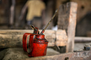 Oil can, Khokana mustard factory, Nepal