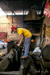 Man with a Newari Mustard Press, Khokana, Nepal
