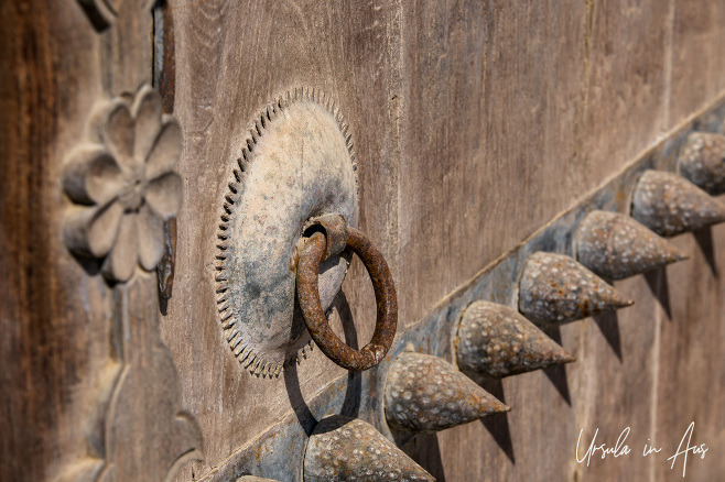 Spiked door detail, Bait Al Na’aman, Oman