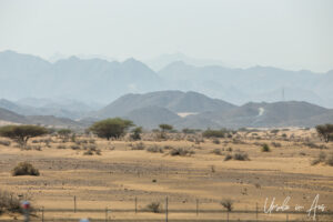 View from a car on an Omani highway.