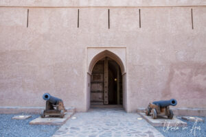 Cannons at the door, Al Hazm Castle, Oman