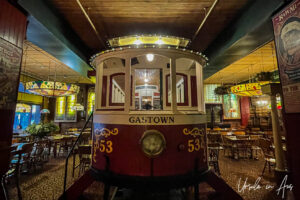 Gastown Trolley car inside the Spaghetti Factory, Vancouver Canada