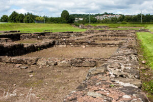 The Roman barracks, Caerleon Wales.