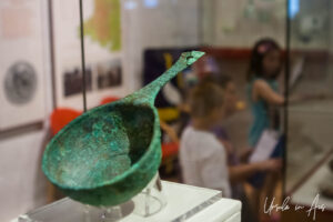 Brass handled pot, National Roman Legion Museum in Caerleon, Wales
