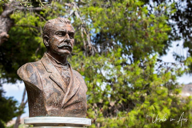 Bust of Minos Kalokairinos, Knossos, Crete Greece