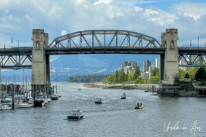 Burrard Street Bridge over False Creek, Vancouver BC Canada