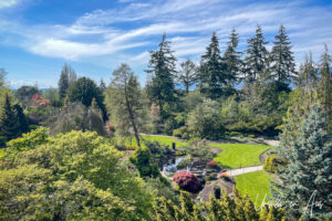 View over Queen Elizabeth Park, Vancouver BC Canada.