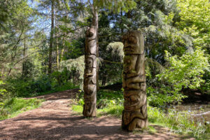 Gitksan Totem Poles, VanDusen Gardens, Vancouver BC Canada.