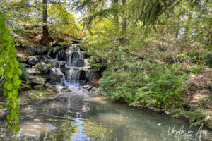 Waterfall, VanDusen Gardens, Vancouver BC Canada.