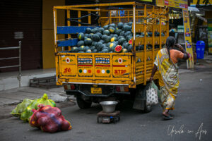Truck full of watermelon, Heritage Town, Puducherry India