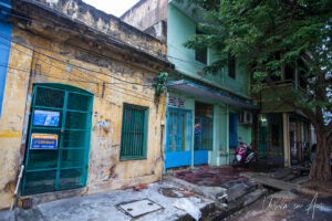 Worn buildings, Heritage Town, Puducherry India