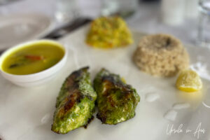Fish in coriander sauce, Palais de Mahe, Puducherry India