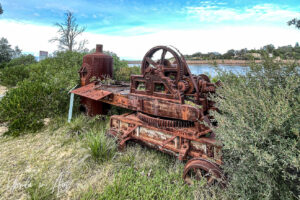 Old machine, The Relics Trail, Lakes Entrance Loop, Victoria Australia