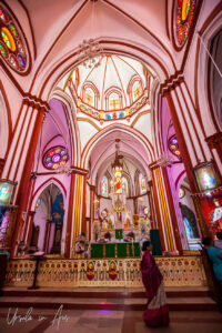 Inside the Basilica of the Sacred Heart of Jesus, Pondicherry India