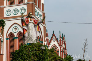 Statue of Jesus, the Basilica of the Sacred Heart of Jesus, Pondicherry, India