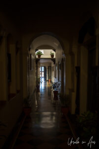 Shiny corridors in the Hotel Haveli Hari Ganga, Haridwar India