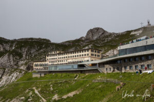 Hotel Pilatus-Kulm from the train, Pilatus, Switzerland