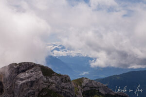 Snow capped mountains in the clouds, Pilatus, Switzerland