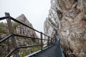 Steep metal stairs, Pilatus, Switzerland