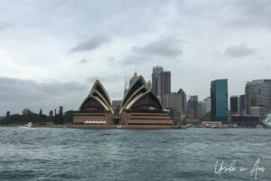 The Sydney Opera House on Sydney Harbour, Australia.