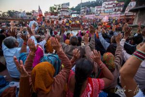 Crowd on the ghat opposite Har Ki Pauri, Haridwar, India